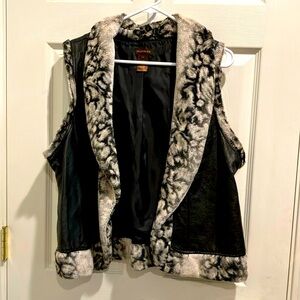 Faux Leather / Faux Fur Vest
